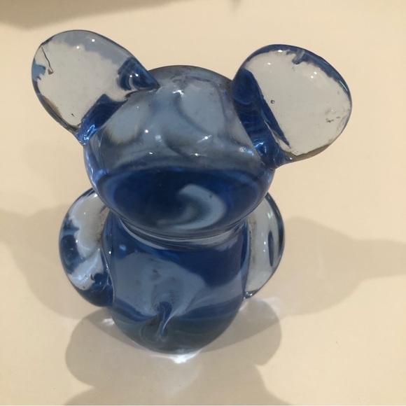 United States Commemorative Fine Arts Gallery hand crafted blue glass Bear - Picture 4 of 6